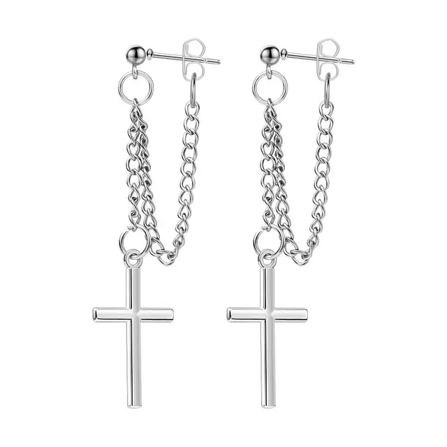 BLINLA Fashion New Stainless Steel Acrylic Crystal Stud Earrings for Women Jewelry Vintage Roman Numerals Smmaallye Earring 2021 Silver 5