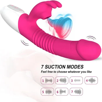 Clitoris Sucking Vibrator G-Spot Stimulator Heating Adult Sex Toys Realistic Dildo Masturbation Rabbit Vibrator Female Sex Toys 5