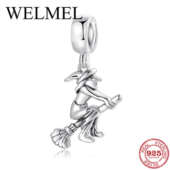 

Hot fairy tale Magical witch with Broom charms fashion Pendants fit Original European Necklaces Bracelet Jewelry making