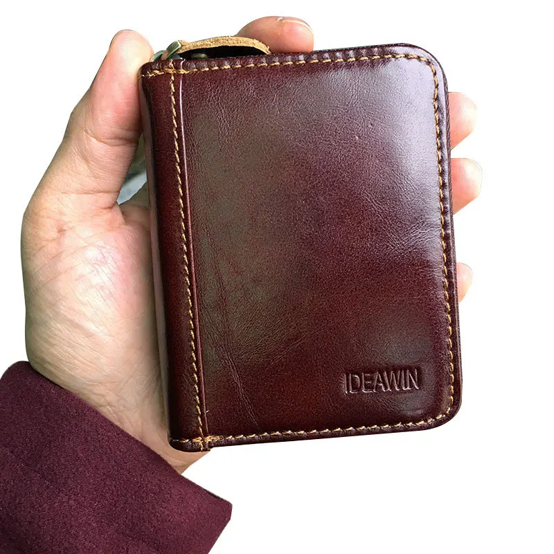 Модный ретро кожаный бумажник rfid-карты сумка