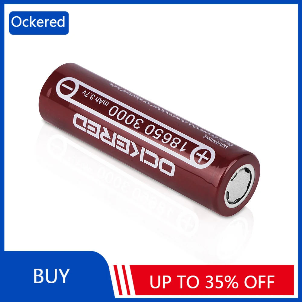 Ockered оригинальный литий-ионный аккумулятор 3 7 в 3000 мА ч 18650 сменный литиевый