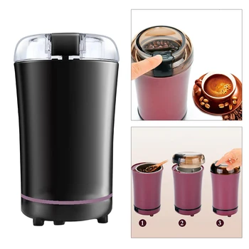 

Small Electric Coffee Grinder One-button Operation Easy to Clean Kitchen Supply