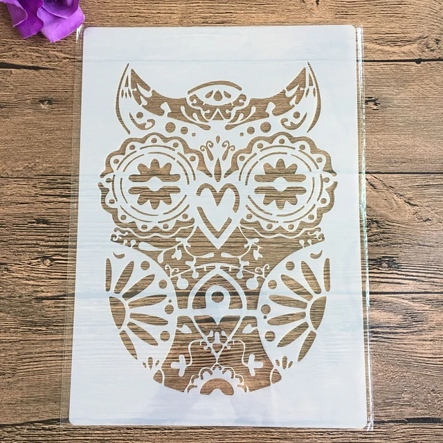 A4 size clock Flower Wall Painting Stencils Stamp Scrapbook Album Decorative Embossing Craft Paper DIY Flower Label Stencil 914