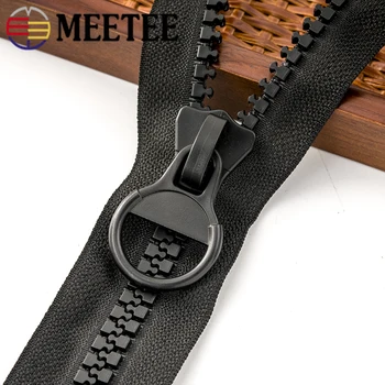 

Meetee 10# White Black Resin Zipper Eco-friendly Open-end Zippers for Jackets Coat Sleeping Bag Tent Zips DIY Sewing Accessories