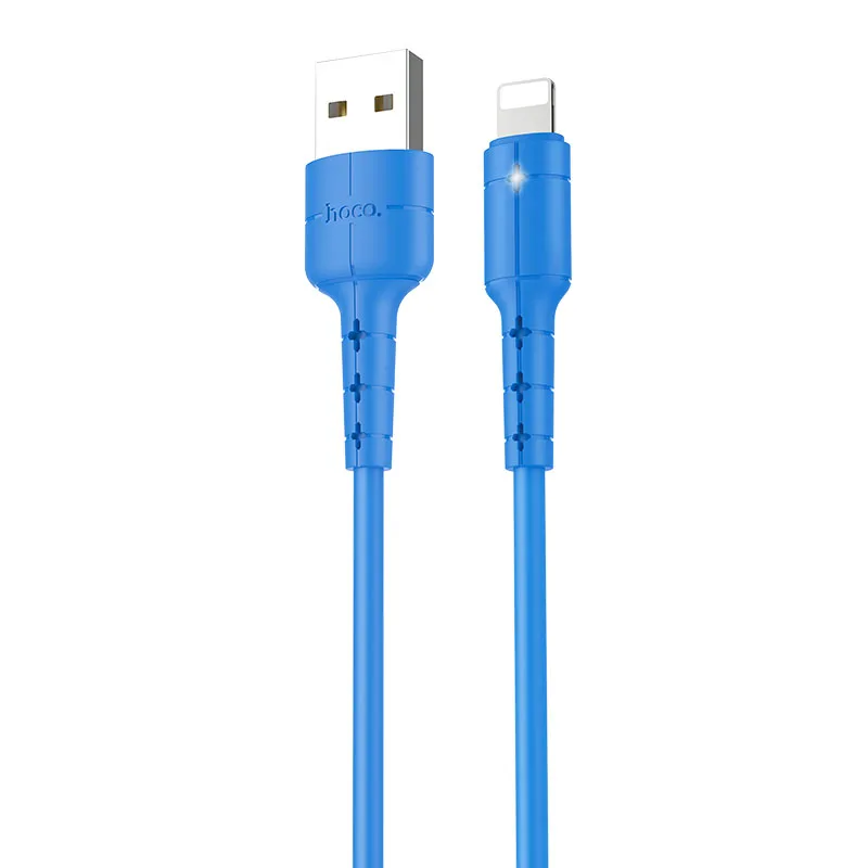 Blue for iPhone HOCO X30 30 шт./лот 1,2 м USB кабель для iPhone type C кабель Micro кабель для samsung USB C провод зарядного устройства - Цвет: Blue for iPhone