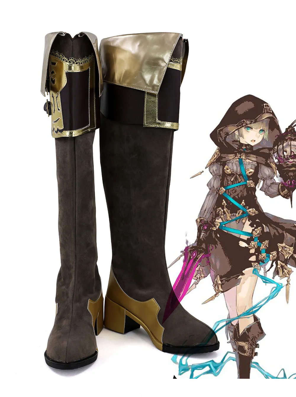 

Game SINoALICE Hansel Gretel Cosplay Long Boots Shoes Custom Made