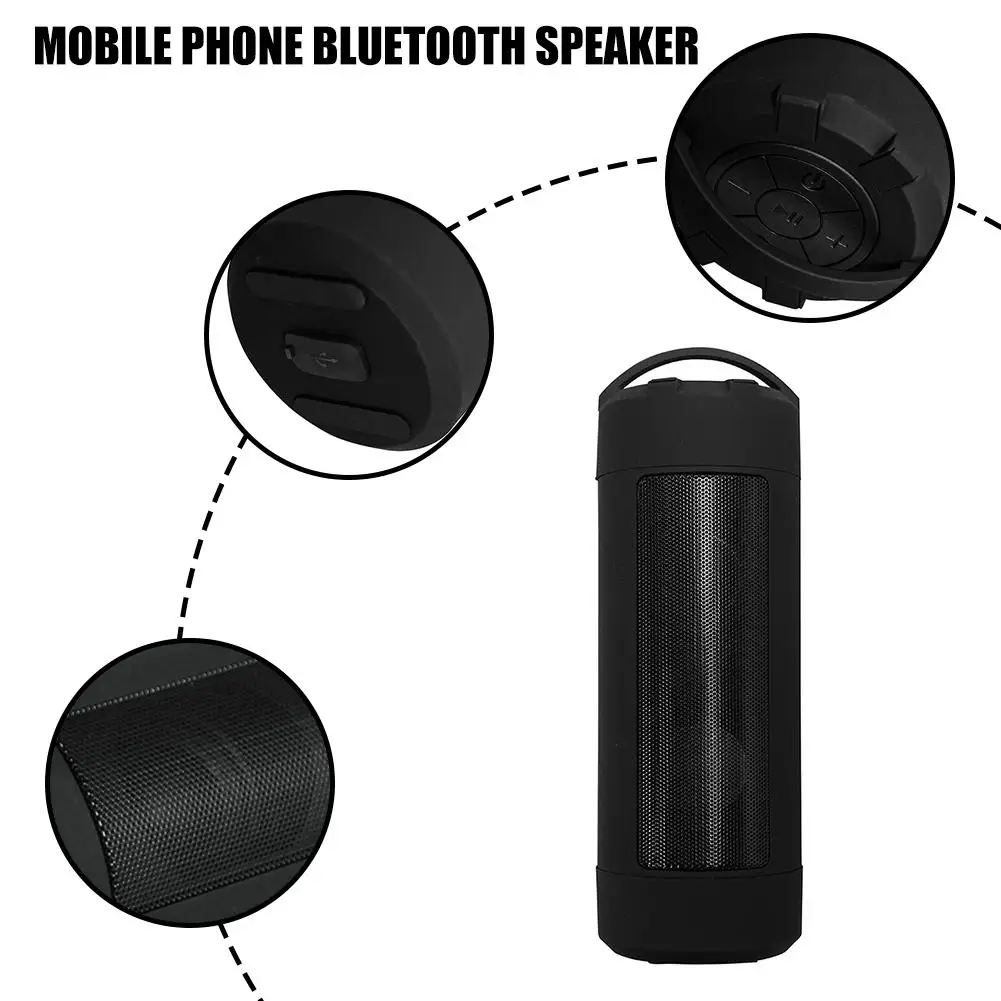 Bluetooth динамик цилиндрический портативный долгое время воспроизведения Водонепроницаемый Многофункциональный динамик для мобильных телефонов