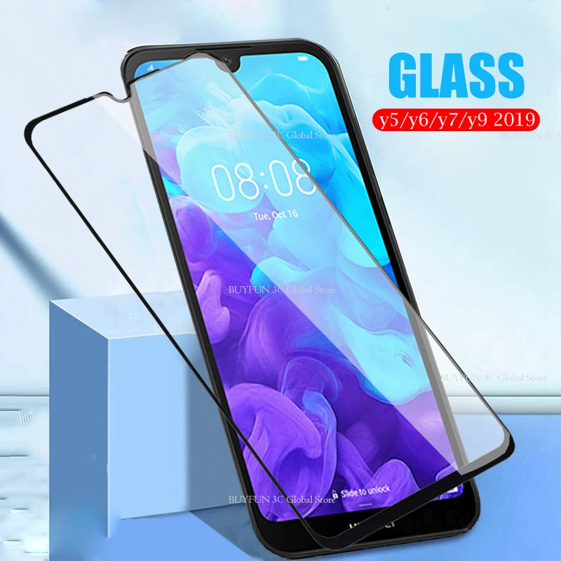 Защитное стекло для huawei y5 y6 y7 y9 стекло для huawei y 5 6 7 9 pro prime 5y 6y 7y 9y huawey huwei защитная пленка