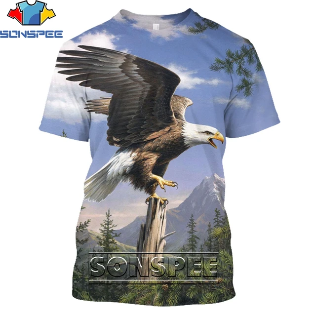SONSPEE Fashion Streetwear Falcon Clothing Animal Eagle 3D Print T-shirt Summer Casual Men Hawk T Shirts Women Short Sleeve Tops 30449