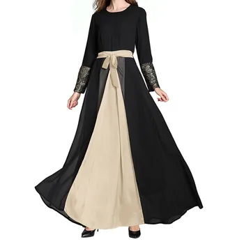 

Muslim Abaya Dress Elegant Lace embroidery Cardigan Robe Kimono Jubah Ramadan Arabic Turkish Islamic Prayer Clothing 10.30