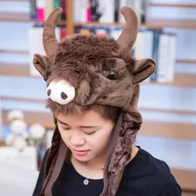 Мягкие игрушки крупного рогатого скота Антилопа шляпа милые животные забавные плюшевые мягкие милые Мультяшные Kawaii Ins рождественские игрушки для детей Прямая поставка