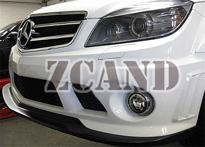 АК Стиль Настоящее углеродное волокно передний спойлер сплиттер для Mercedes BENZ W204 C63 бампер 2008-2011