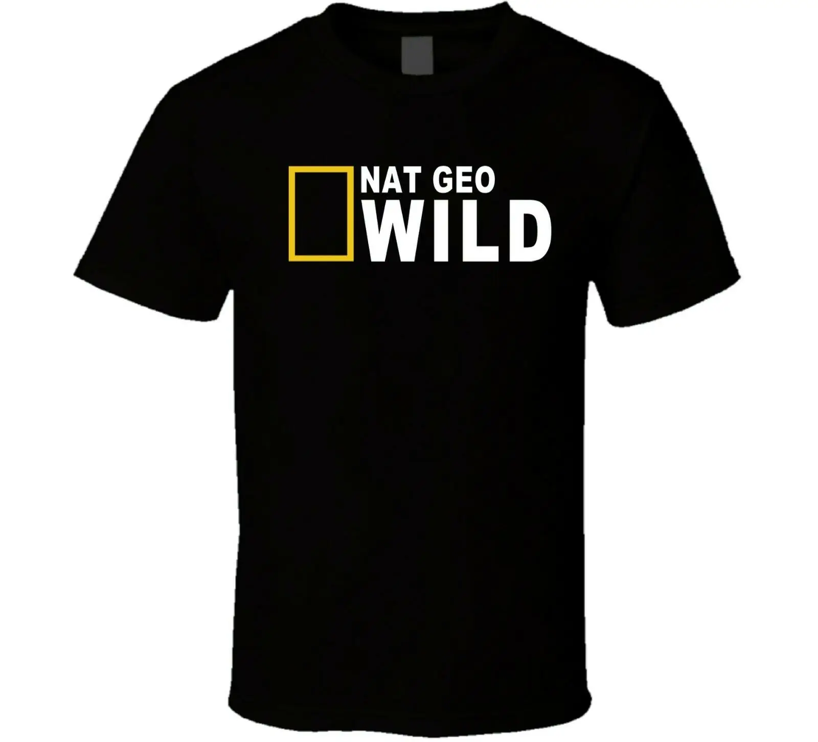 Черная хлопковая Футболка с логотипом National Geographic Wild 2019 футболки
