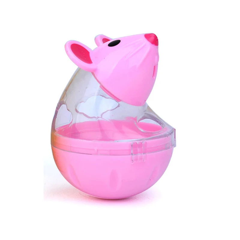 Pet Cat Tumbler Автоматическая миска-кормушка Кот котенок Обучающие игрушки протекающее устройство для кошек еда кормушки мультфильм в форме мыши товары для домашних животных