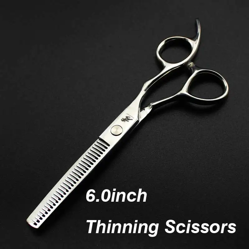 5,5 дюймов 6 дюймов Парикмахерские ножницы 360 вращающиеся ручки ножницы для волос парикмахерские пояса кобура парикмахерские инструменты - Цвет: 6.0  Thinning