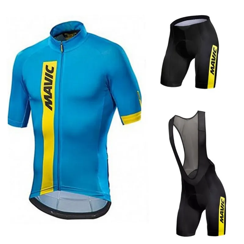 

Cycling Jersey 2020 Pro Team Mavic Bike Uniform Short Sleeve Quick Dry Cycling Clothing MTB Bib Shorts Set Ropa Ciclismo Hombre