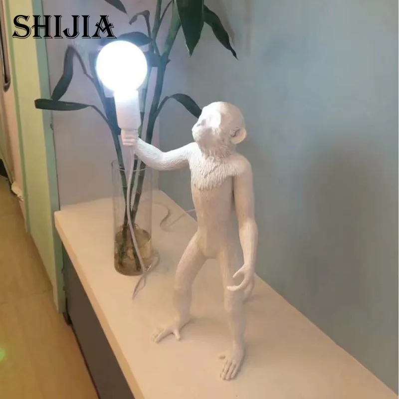

Nordic Designer Monkey Table Lamp Personality Simple Study Bar Industrial Retro Wind Artist Desk Table Light