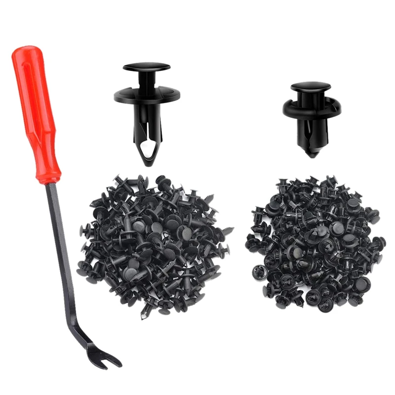 

8Mm 10Mm Push-Type Bumper Fasteners Rivet Clips, 200Pcs Car Body Clips with Fastener Removal Tool