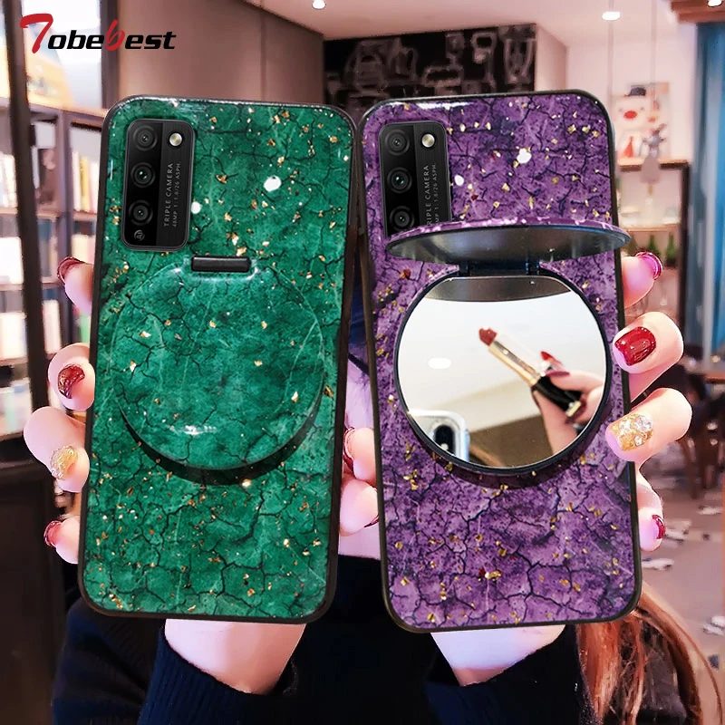 Модный зеркальный мраморный силиконовый чехол для Huawei Honor 30 30S 20 10 9 8 Lite Pro Coque