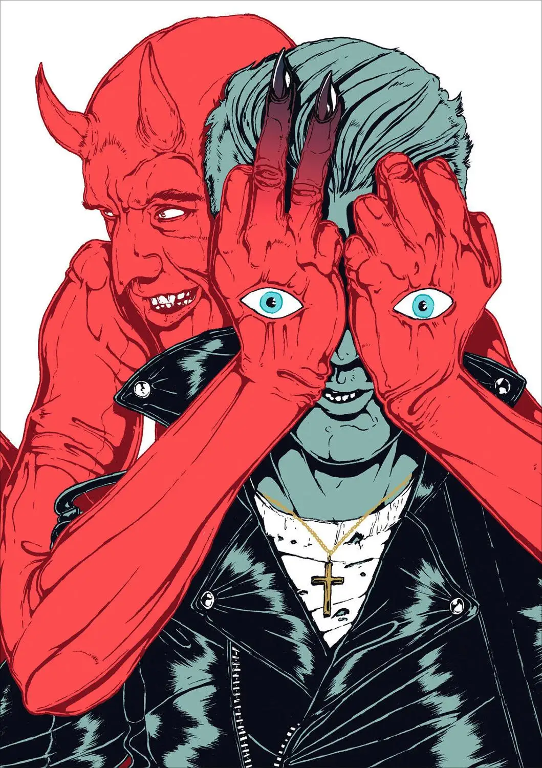 Плакат королевы каменного века QOTSA картина маслом с изображением злодеев