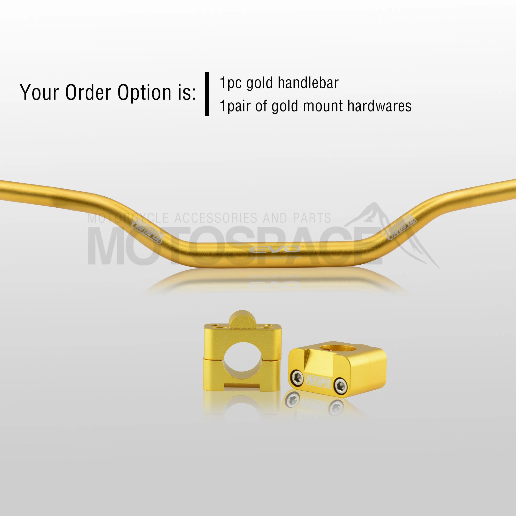 Gold Combo2 Руль для Pro Taper Pack Bar 1-1/" Классическая дверная ручка бар колодки ручки Pit Pro Racing Dirt Pit Bike мотоцикл с адаптер cnc - Цвет: Gold Combo2
