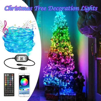 

Intelligent USB LED String Light Bluetooth App Control String Lights Lamp Waterproof Fairy Lights for Christmas Tree Decoration