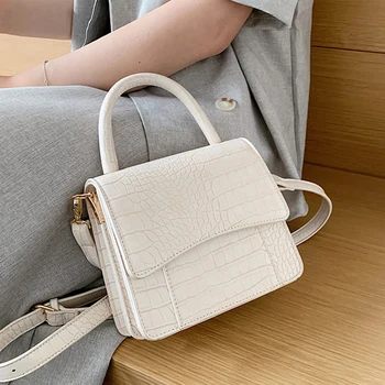 

Crocodile Pattern Crossbody Bags For Women 2020 Small Chain Handbag Small Bag PU Leather Hand Bag Ladies Designer