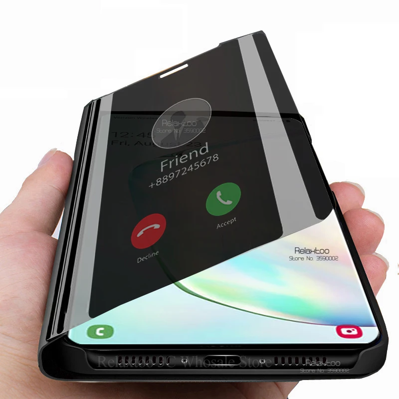 Зеркальный Чехол-книжка для samsung galaxy s20 Ultra s10 s8 s9 plus note 10 pro s 20 8 9 s6 s7 Edge | Мобильные