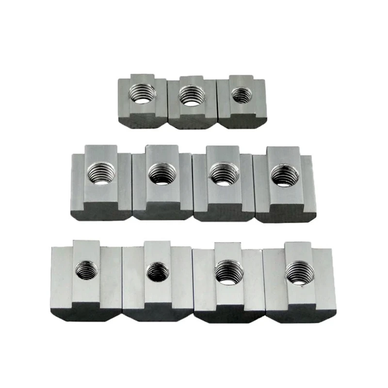 

T-Track Sliding Hammer Nut M3 M4 M5 M6 T Block Square nuts for Fastener Aluminum Profile 2020 3030 4040 CNC Router