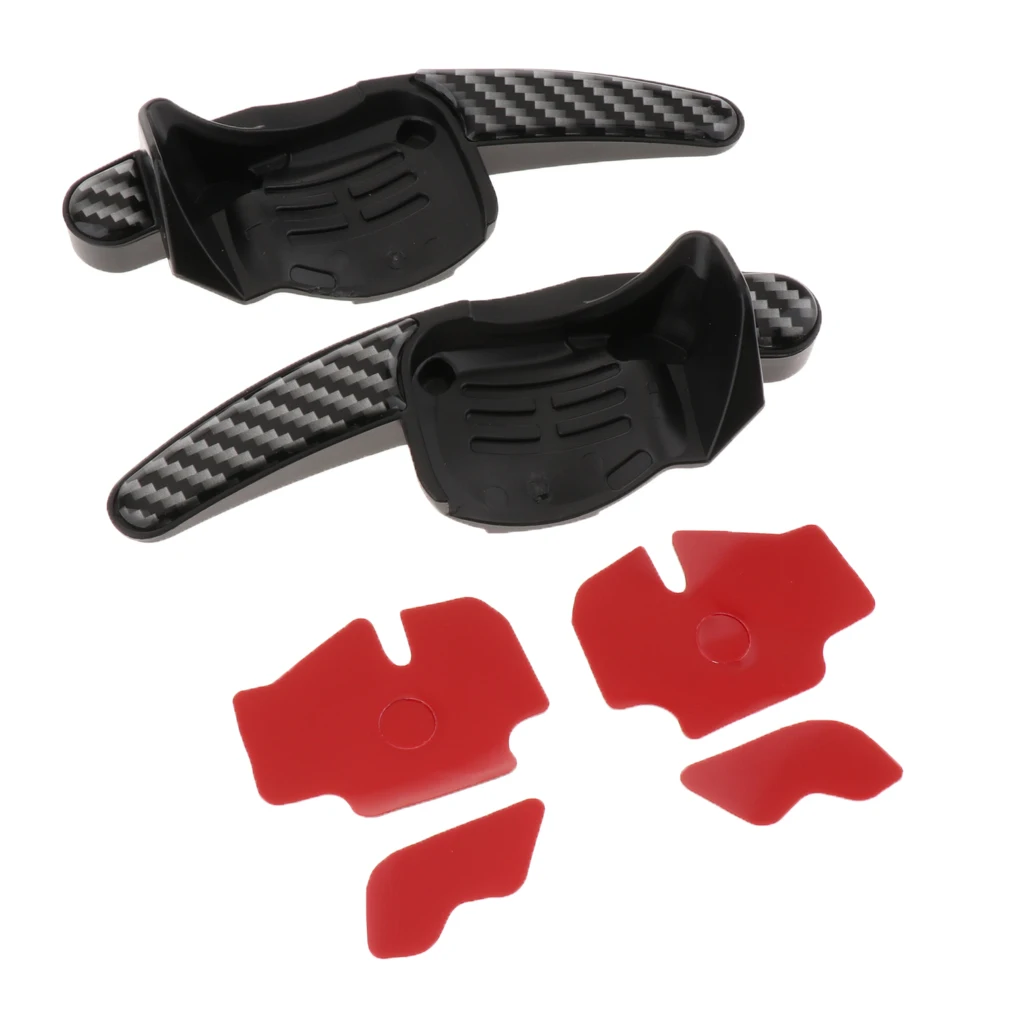 2 Pieces Car Steering Wheel Shift Paddle Shifter Trim Cover for VW Golf 6GTI R20 Scirocco CC