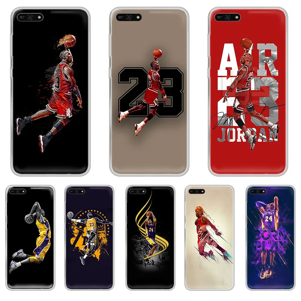 

Basketball Jordan James Kobe tpu Etui Transparent Phone Case hull For HUAWEI honor mate 7A 8S 8X 9 9X 10 20 30 pro lite