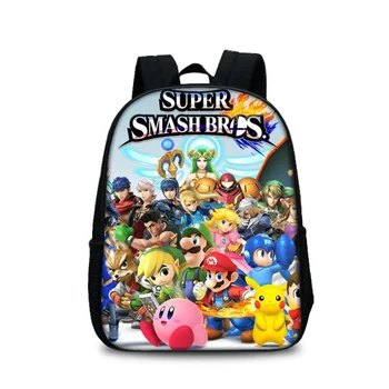 

Nylon backpack For Teenagers Kids Boys Children Student School Bags super smash bros backpack Travel Shoulder Bag