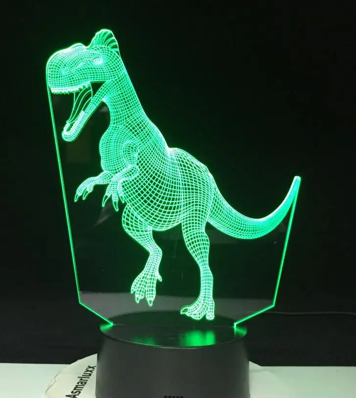 Мульти динозавр тема 3D лампа Дети День рождения светодиодный ночной Светильник 7/16 Цвета изменить сенсорный светильник настроения; Прямая поставка - Испускаемый цвет: Model 1