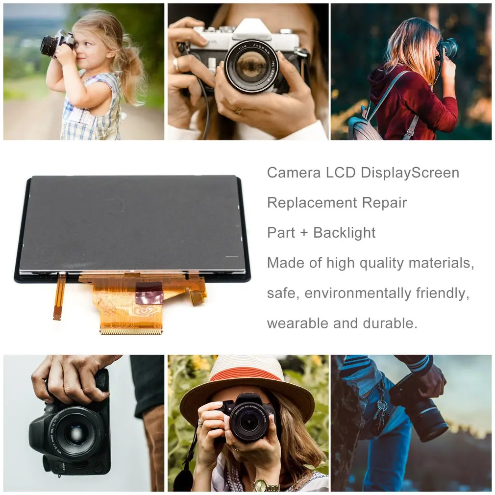 Для Nikon D3400 D5500 D3000D3300D5200 запасные части для дисплея+ Подсветка Суперпрозрачные прочные Запчасти для цифровой камеры ЖК-дисплей