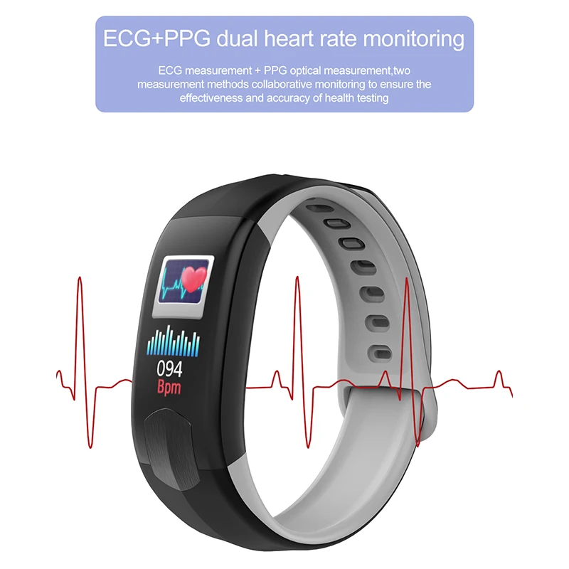 HI520 Smartband кровяное давление смарт-браслет пульсометр PPG ЭКГ фитнес-браслет трекер активности здоровье смарт-браслет