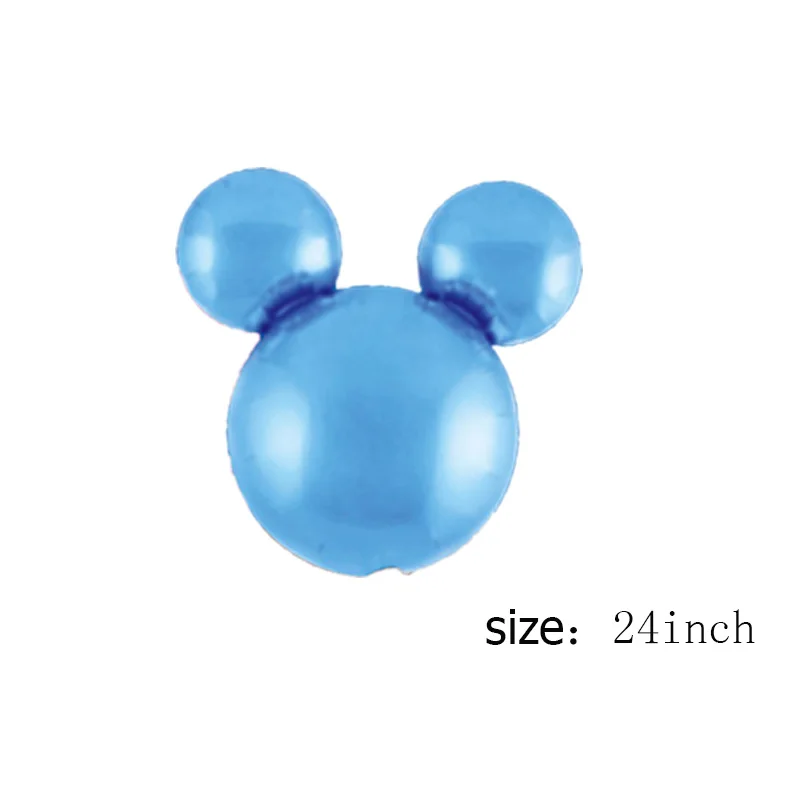 light blue 1 шт 24 дюйма Микки и Минни Маус, комплект из фольгированные шары День рождения украшения disney baby shower вечерние поставки с героем мультика Минни mylar игрушка - Цвет: light blue