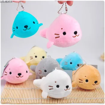 

Sea Lions Cute Cartoon Keychain Pendants Plush Stuffed Animals Totoro Corner Bio Toys Lovely Bag Xmas Key Ring Holder Doll 10CM