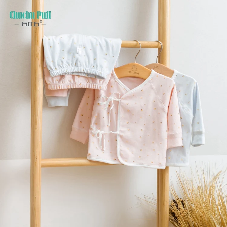 Newborn Baby Autumn New Baby Clothing Set Cotton Boys Girls Clothing Lacing Girls Suit Set 0-3 Year Clothes