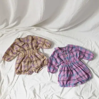 

Infants Autumn Clothing Sets Plaid Shirts Shorts 2pcs Korean Style Unisex Toddlers Outfits Cotton Chic Kids Suits