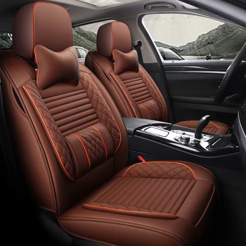 

Full Coverage Eco-leather auto seats covers PU Leather Car Seat Covers for mitsubishi montero outlander 3 xl pajero 2 3 4 sport