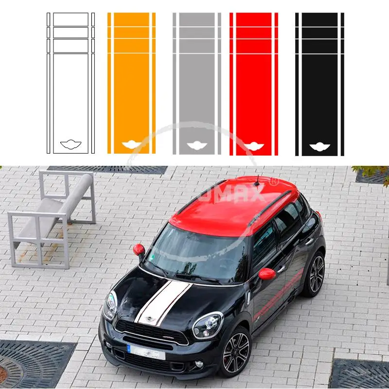 KJAUTOMAX для Mini Cooper R55 R56 R50 R53 R60 F45 F55 F56 F60 Светоотражающие виниловые спереди и сзади Стикеры капюшон наклейка