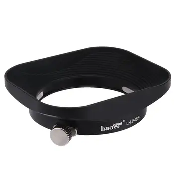 

Haoge LH-F48B Square Metal Lens Hood Shade for Olympus M.ZUIKO Digital 17mm f1.8 Lens replace LH-48B Black