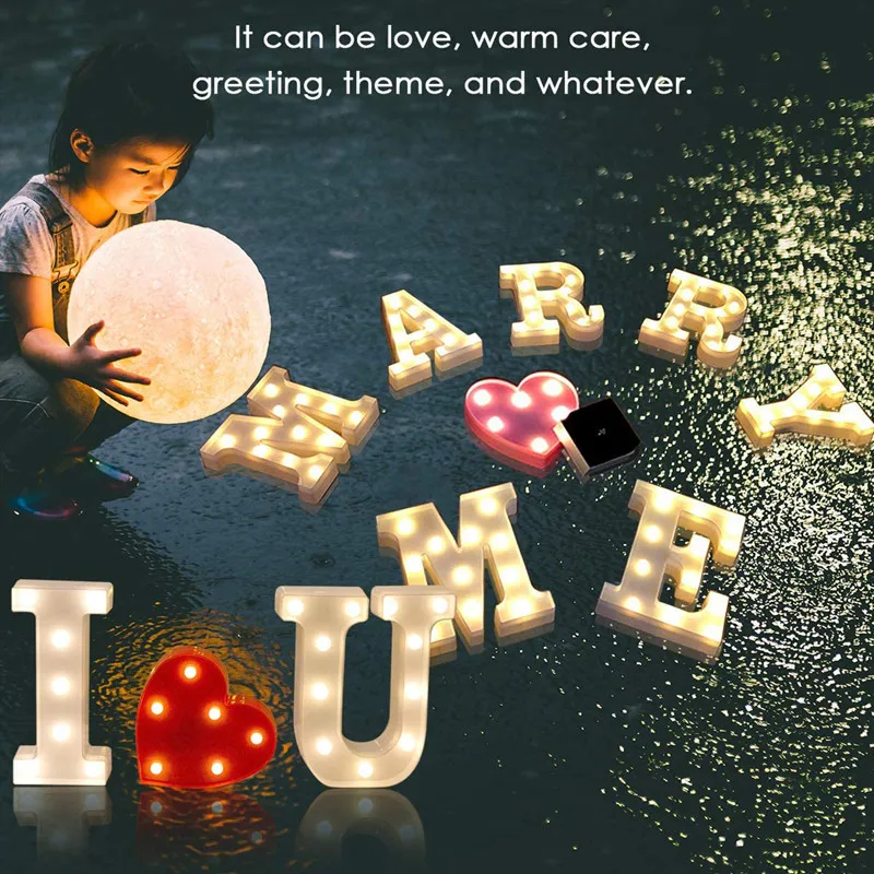 

10 шт., декоративные светодиодсветодиодный лампы с буквами и арабскими цифрами
