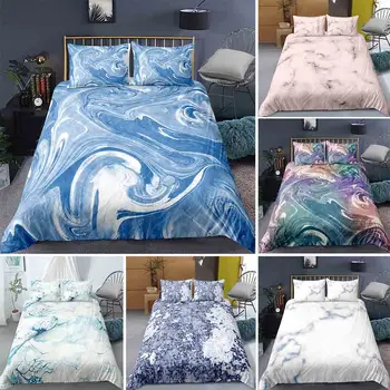 

Marble Printed Bedding Set Ink Painting Duvet King Queen Size Quicksand Quilt Covers Brief Bedclothe Comforter Cover 2/3Pcs