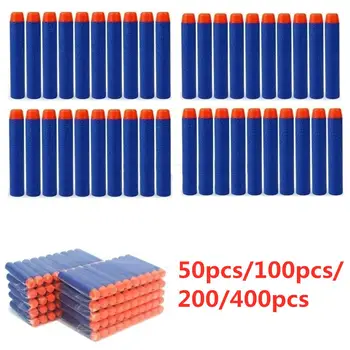 

50/100/200/400 Pcs Bullets EVA Soft Hollow Hole Head 7.2cm Refill Bullet Darts Toy Guns Accessories for games tool