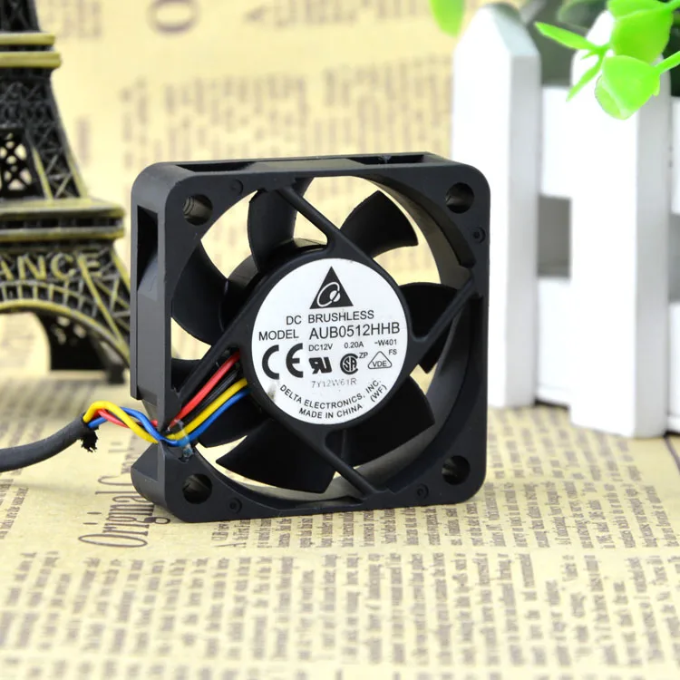 Для delta AUB0512HHB DC12V 0.2A W401 5 см 5015 Сервер охлаждающий вентилятор 50x50x15mm pwm 4Pin