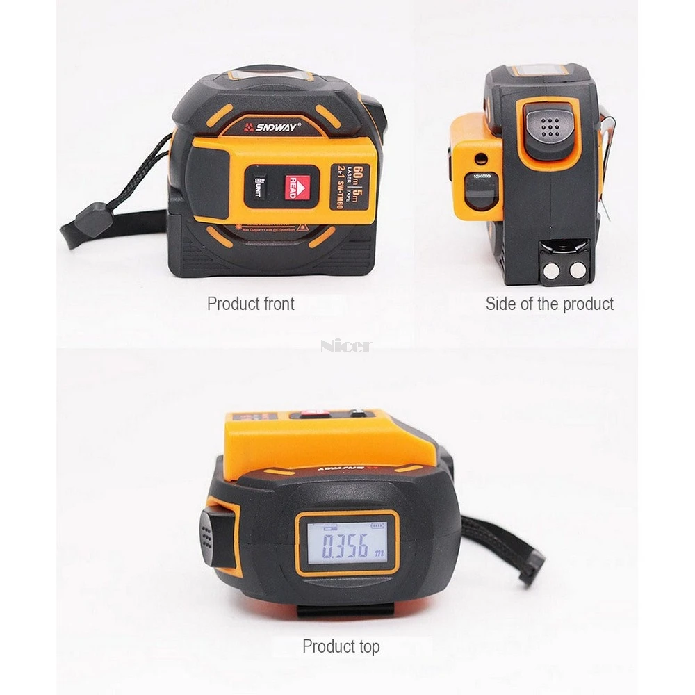 2 In 1 Laser Distance Meter Range Finder 40M 60M Laser Tape Measure Digital Retractable 5m Laser Rangefinder Ruler Survey Tool 2 In 1 Laser Distance Meter Range Finder 40M 60M Laser Tape Measure Digital Retractable 5m Laser Rangefinder Ruler Survey Tool