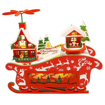 

Fantasy Christmas Night DIY Assembly Cottage Piggy Bank Doll House with Music and LED Light