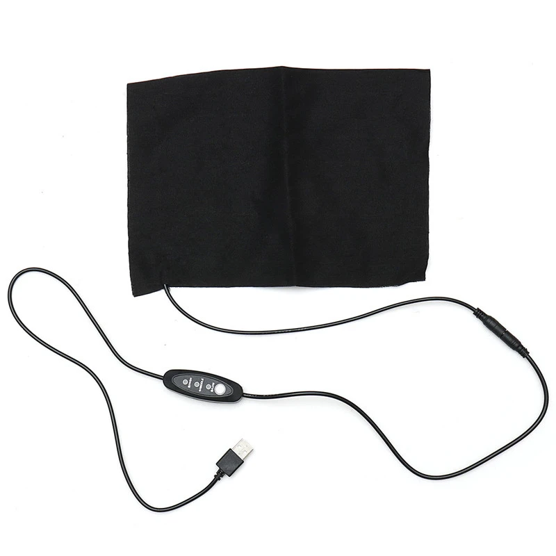 1 pads Usb электрическая грелка 5 в 12 В с 3 передачами Регулируемая температура углеродного волокна грелка для ткани жилет куртка - Цвет: 1 pads