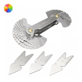 

60/55 Degree Thread Measuring Gauge Metric Screw Pitch Thread Plug Gage With Thread Turning Tool Gauge 55/60 Center Gauge Angle